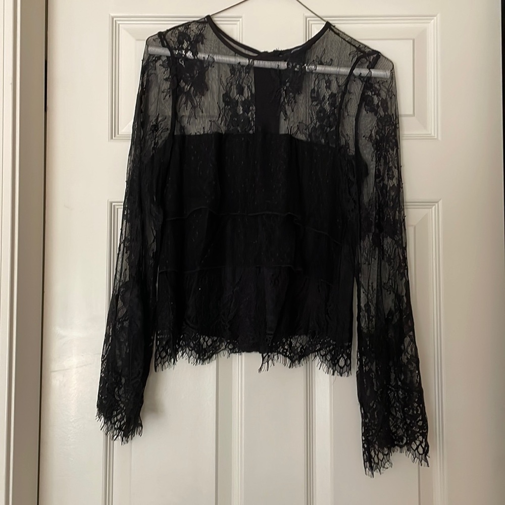 American Eagle lace long sleeve top